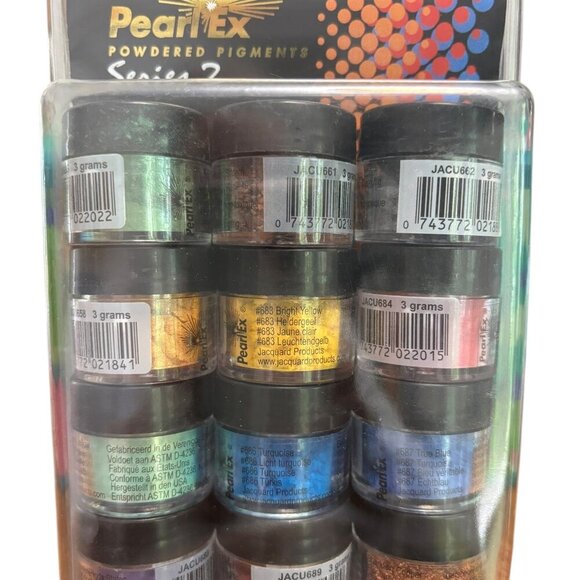 NEW Jacquard Pearl Ex Series 2 Powdered Pigments 12 New Unopened Jars - Picture 1 of 4